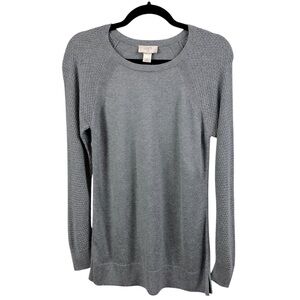 NWT Loft Cotton Waffle Textured Raglan Long Sleeve Sweater Top Women’s Small SP